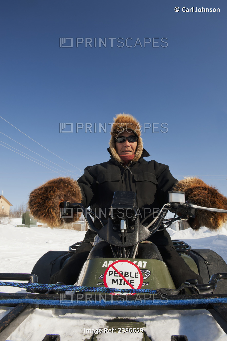 A Dena'ina Athabascan Resident Of The Village Of Nondalton Rides His Atv That ...
