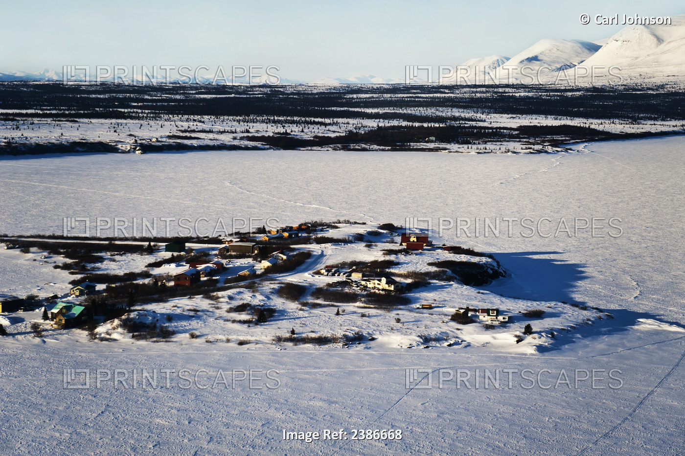 Aerial Winter View Of "the Rock," A Spit That Houses Some Of The Residents Of ...
