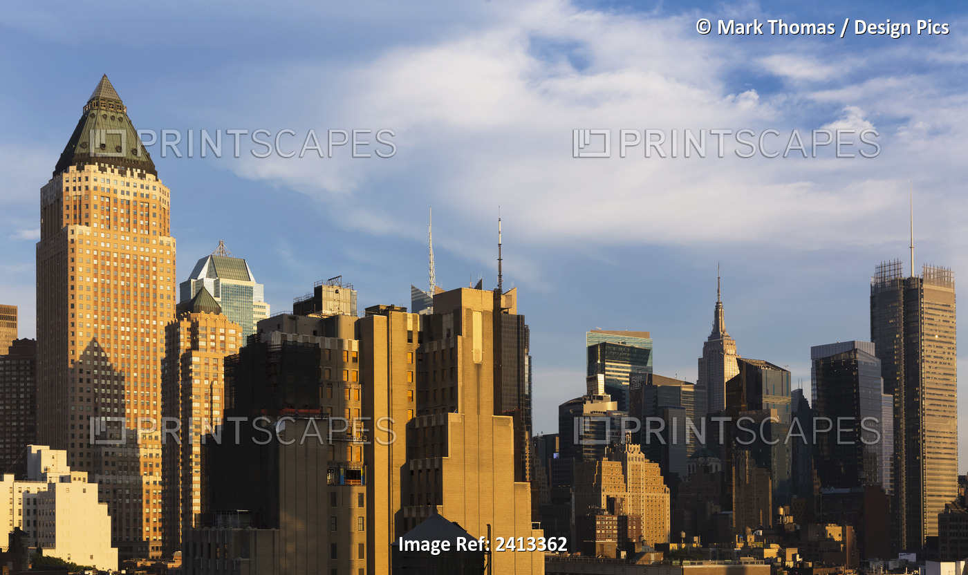 Empire State Building And Midtown Skyscrapers, Manhattan; New York City, New ...