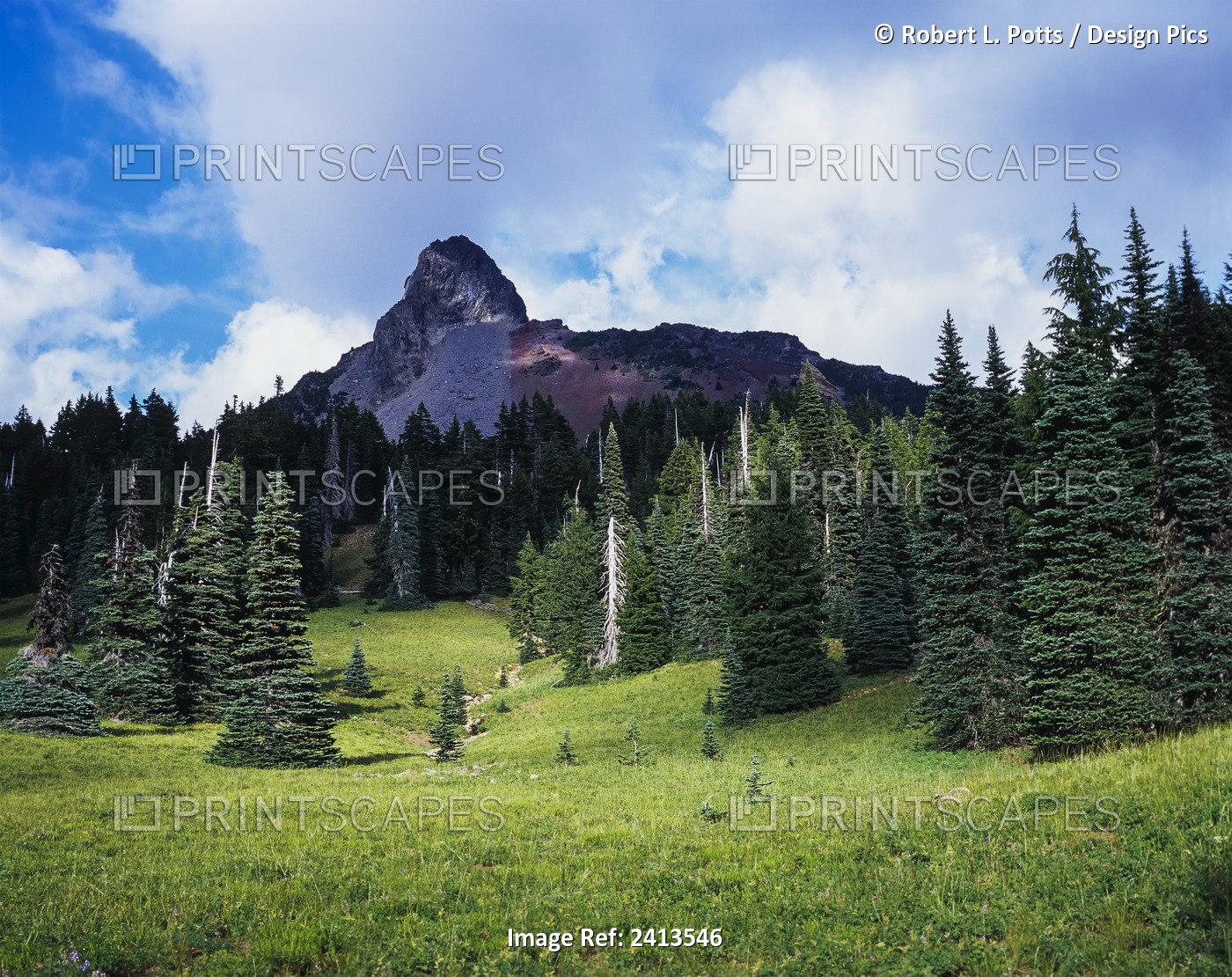Mount Washington Sits Atop The Cascades; Sisters, Oregon, United States Of ...