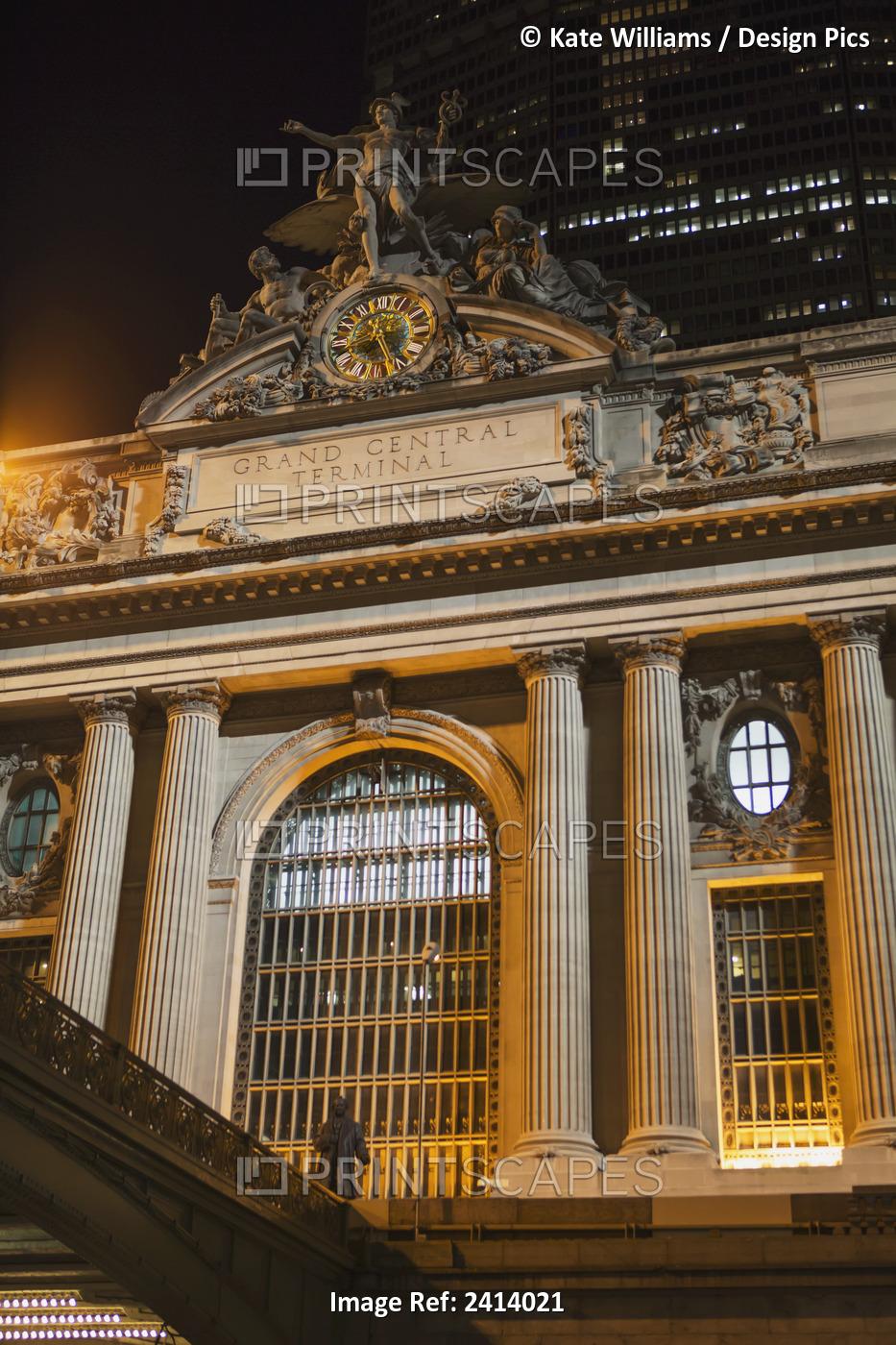 Grand Central Terminal At Night; New York City, New York, United States Of ...