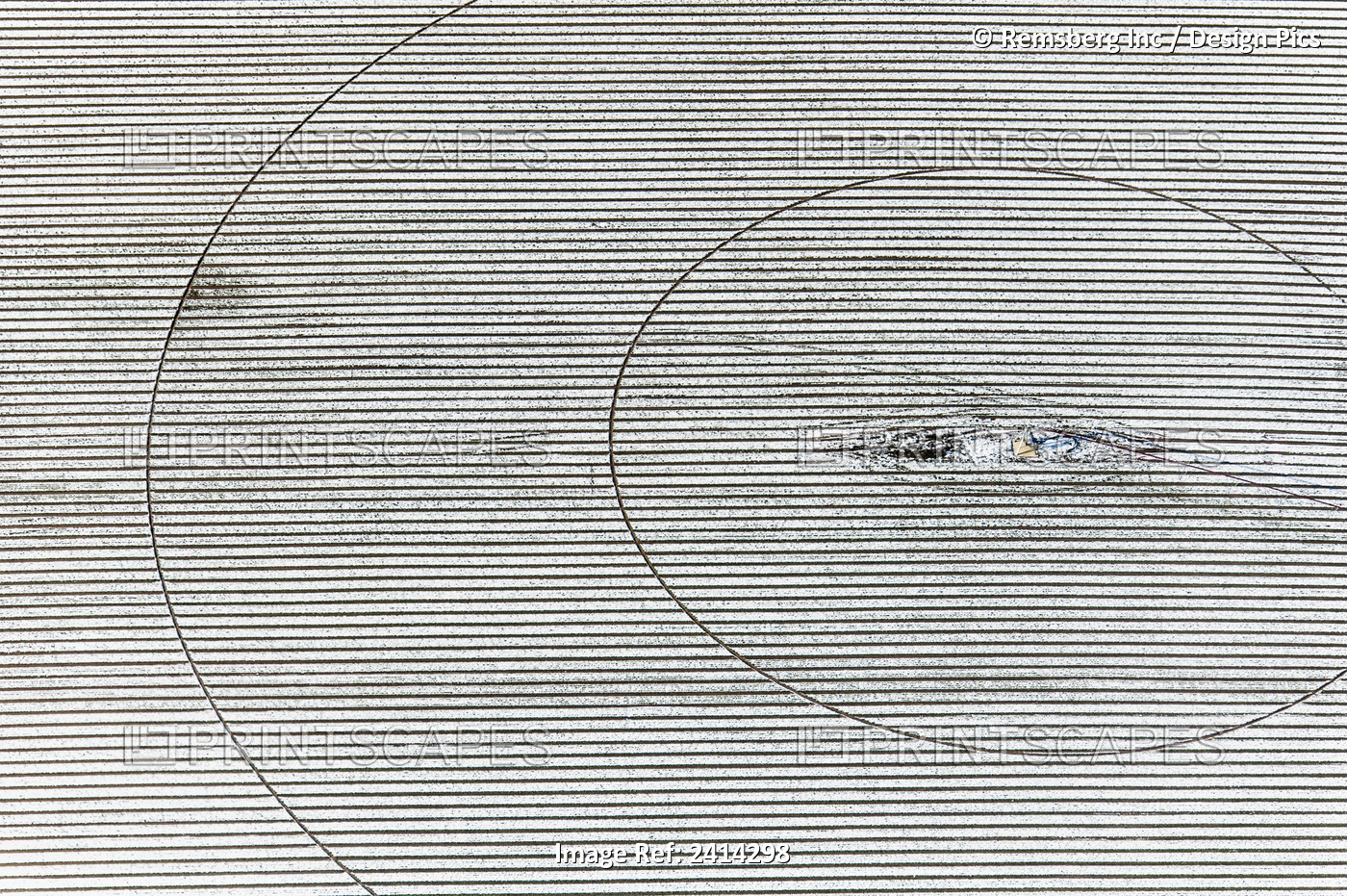 Aerial Image Of Winter Fallow Agricultural Land With A Center Pivot Irrigation ...