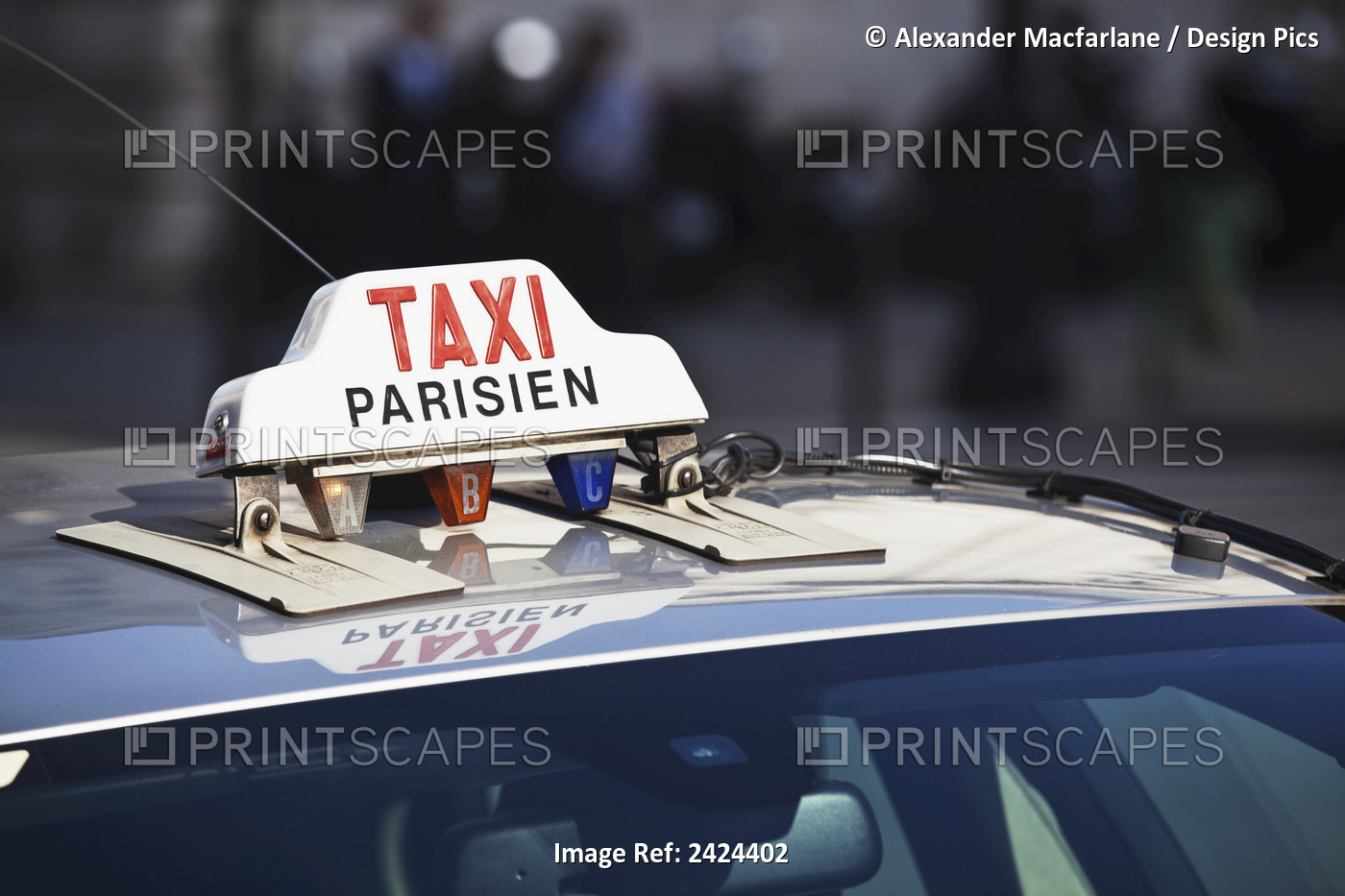 A Taxi Sign; Paris, France