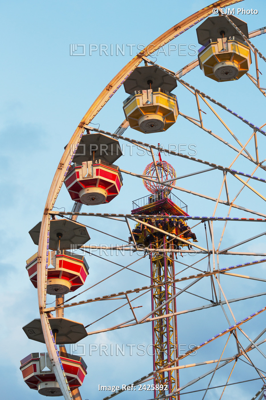 Amusement Rides At Capital Ex Fairgrounds; Edmonton, Alberta, Canada