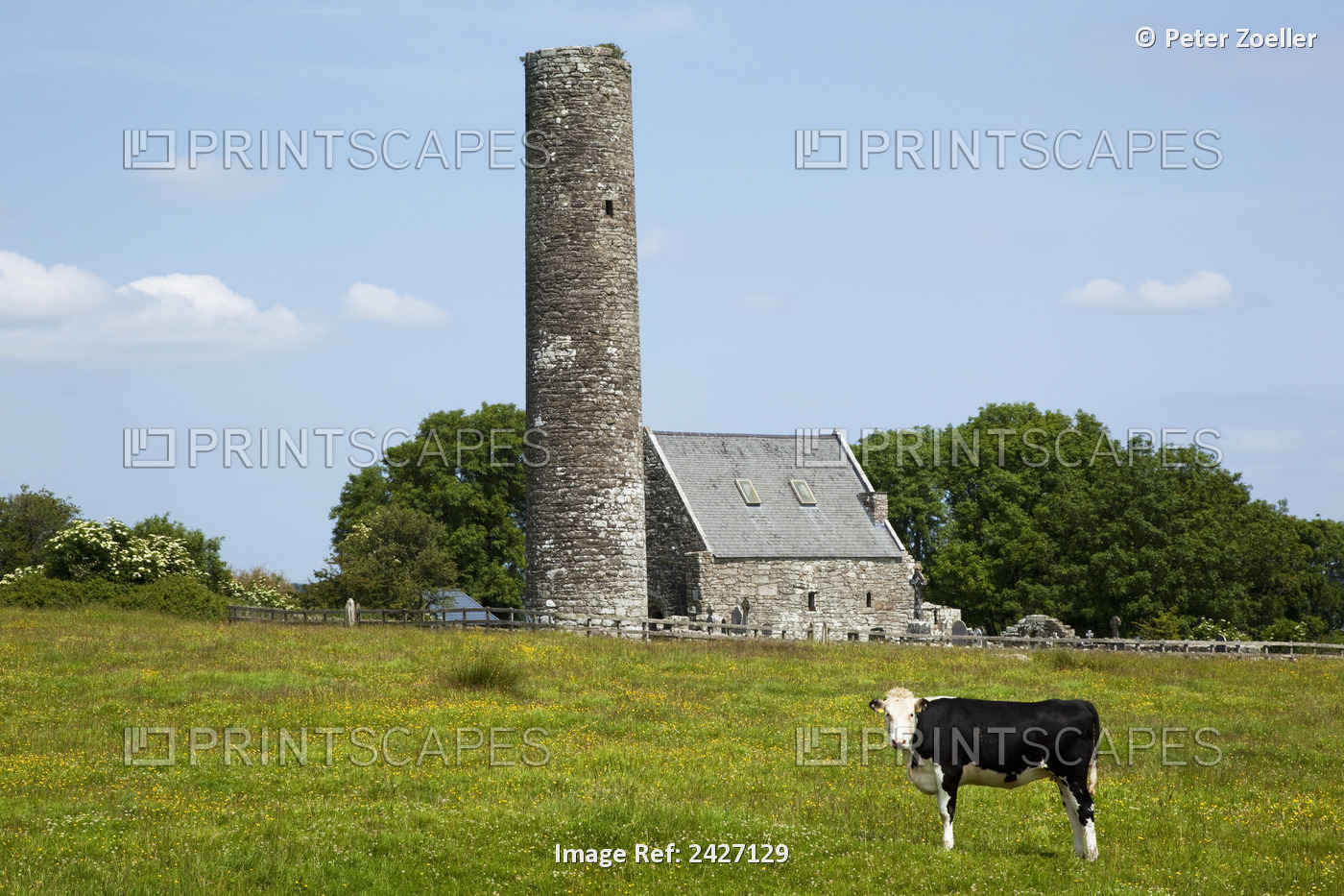 The Roundtower On Holy Island At Lough Derg; County Clare, Ireland