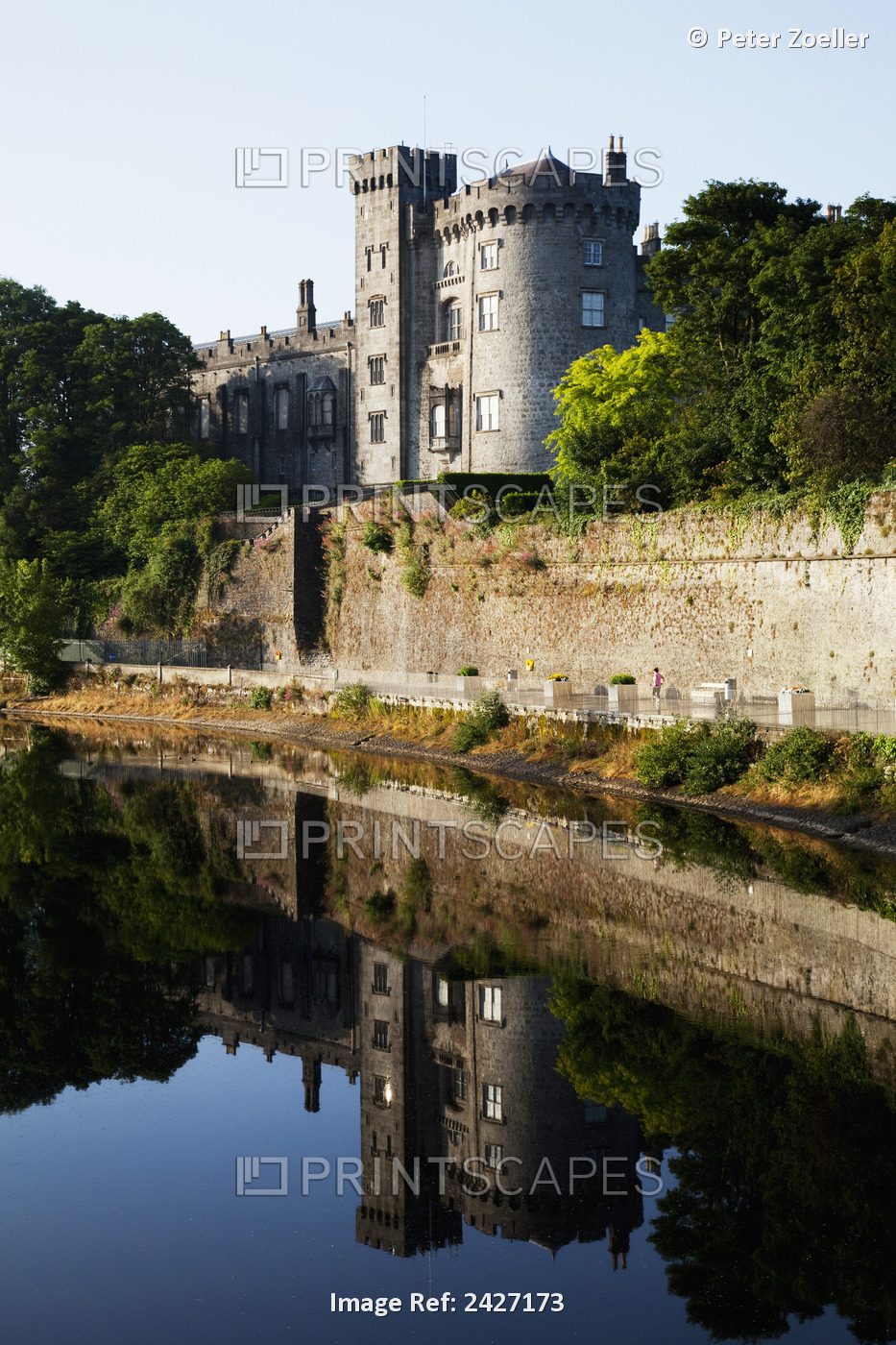 Reflection Of Kilkenny Castle In River Nore; Kilkenny, County Kilkenny, Ireland
