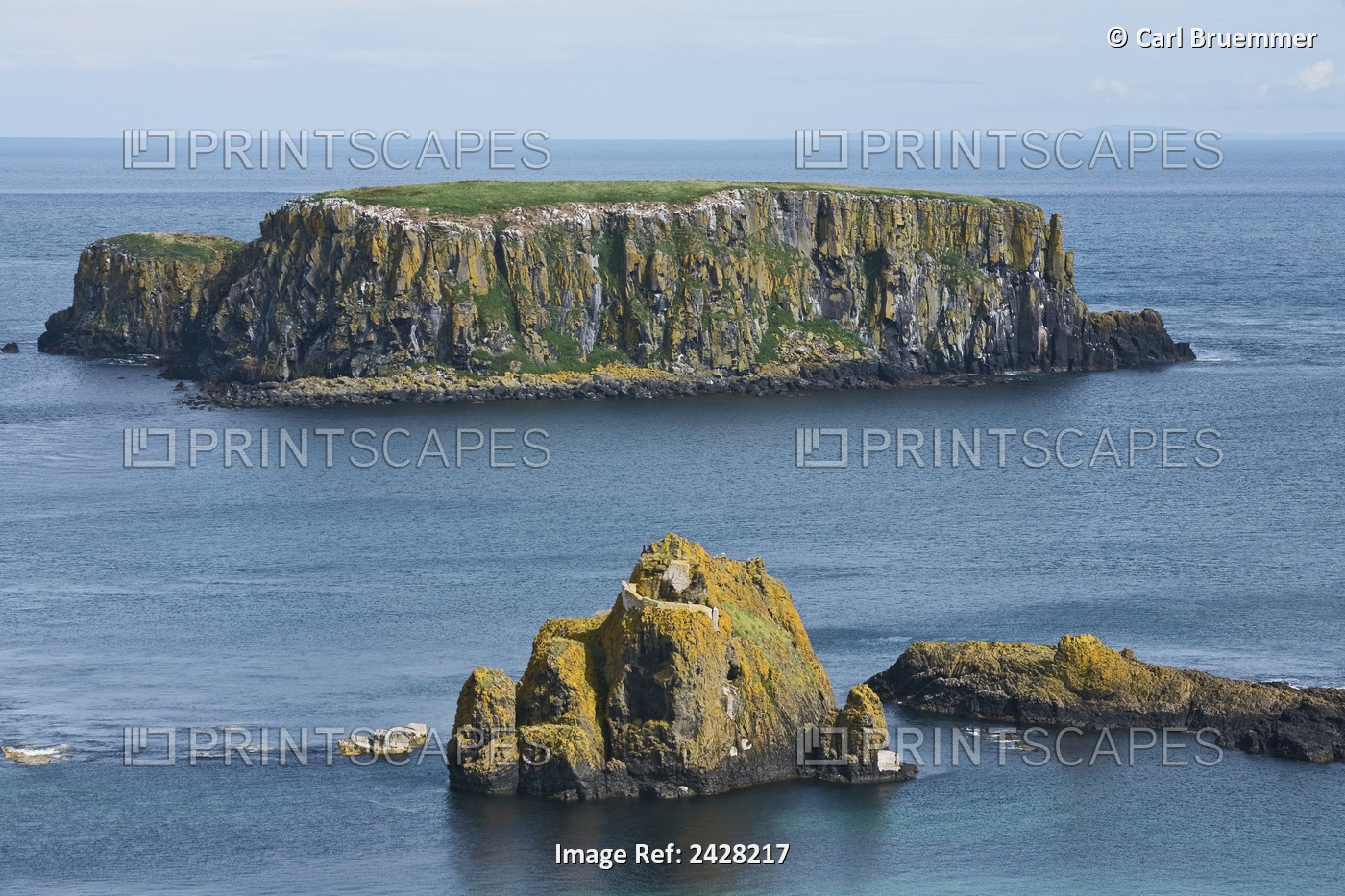 Island Off The Coast Near Ballintoy, Antrim Coast; County Antrim, Ireland