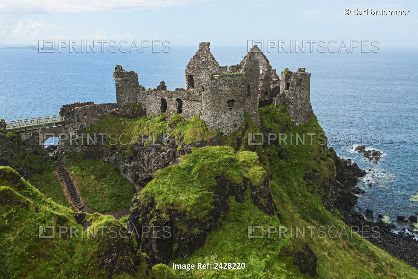 Ruin Of Dunluce Castle On A Hilltop At The Water's Edge; County Antrim, Ireland