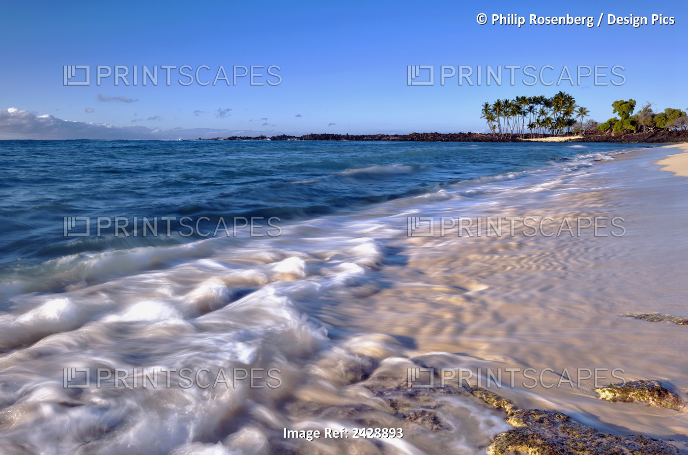Mahaiula Beach And Surf, Kona Coast; Kona, Big Island, Hawaii, United States Of ...