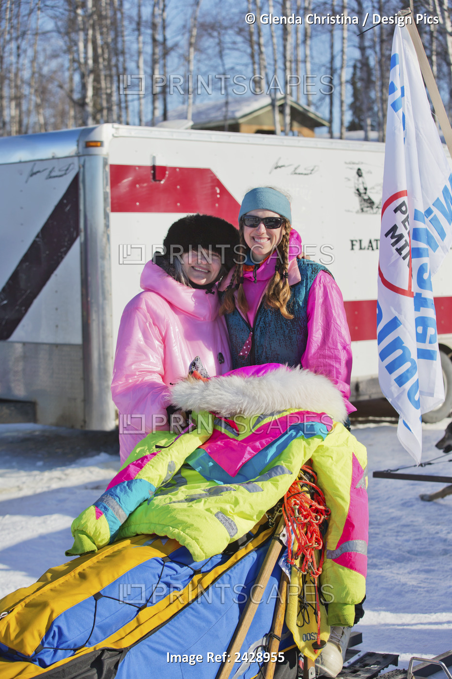Alaska Iditarod Musher Monica Zappa #18 Posing With Her Parka Designer Deborah ...