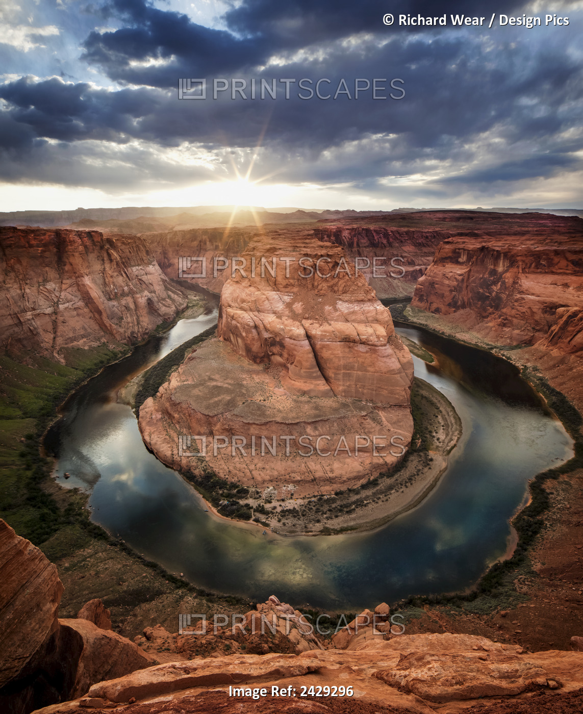 Dramatic Sunset At Horseshoe Bend; Page, Arizona, United States Of America