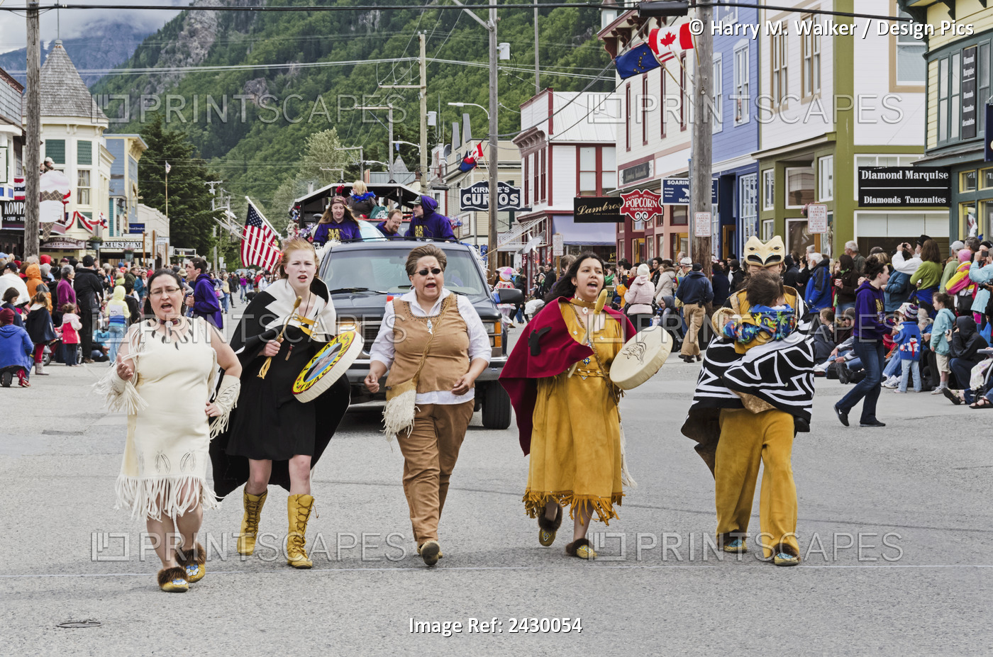 Local Chilkoot Native Americans March In The Fourth Of July Parade On Broadway ...