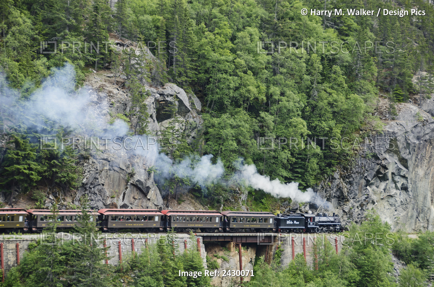 White Pass & Yukon Route Rr Steam Engine #73 Pulling Sightseeing Excursion ...