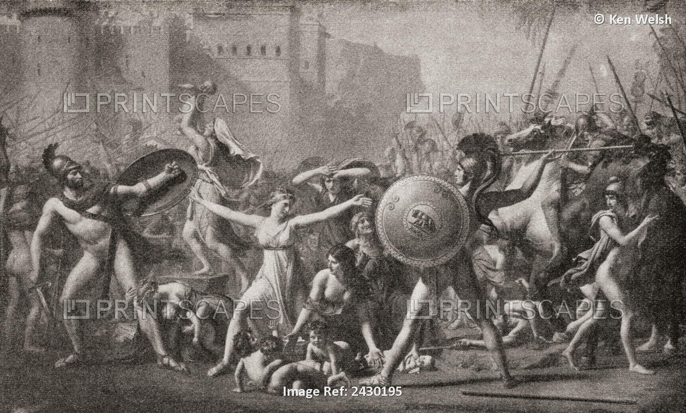 The Intervention Of The Sabine Women, After The Painting By Jacques-Louis ...