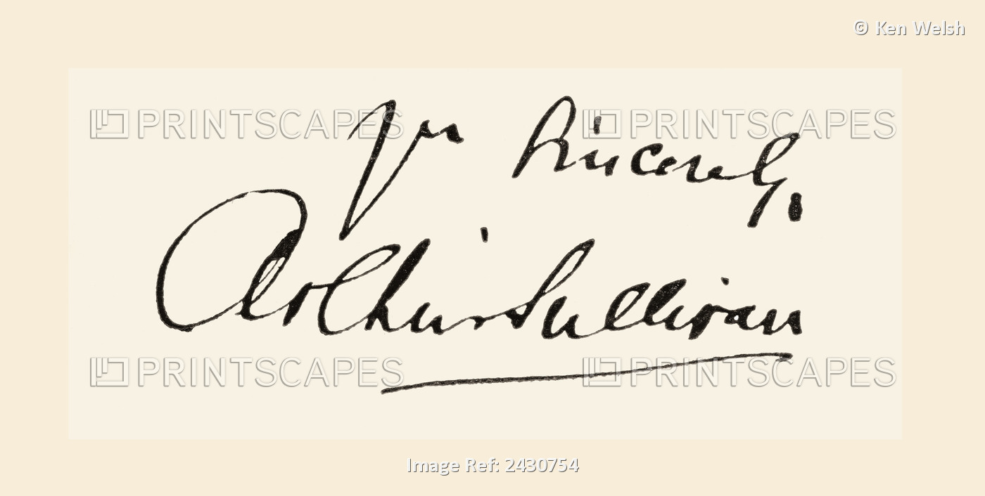 Signature Of Sir Arthur Seymour Sullivan, 1842