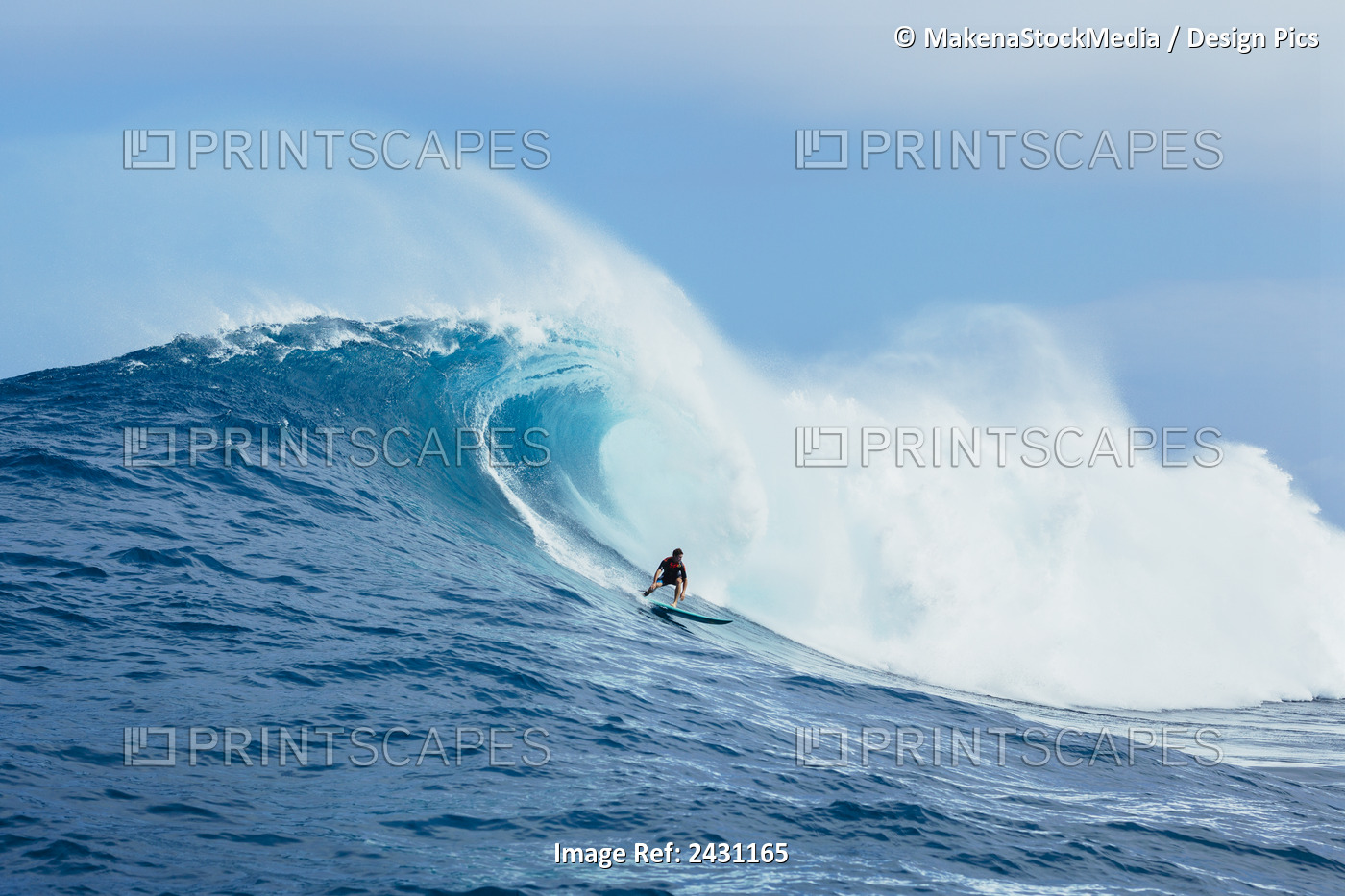 Professional Surfer Ian Walsh Paddling Into Large Waves At The Infamous Big ...