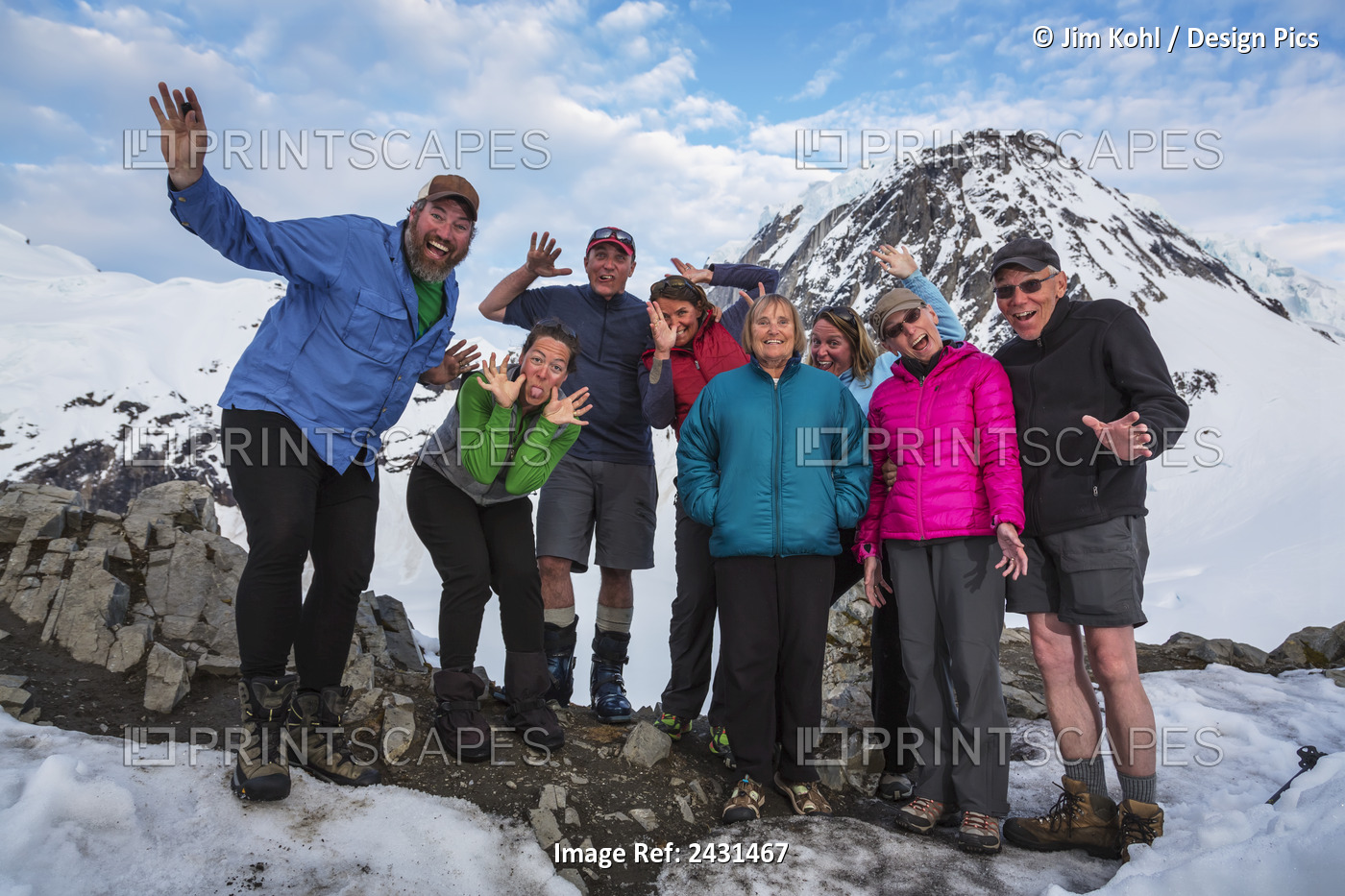Impromptu Group Portrait Of Visitors At The Don Sheldon Mountain House In The ...
