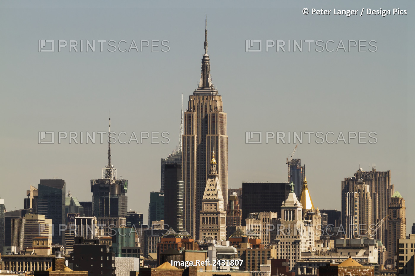 Empire State Building, As Seen From The Brooklyn Bridge, New York City, New ...