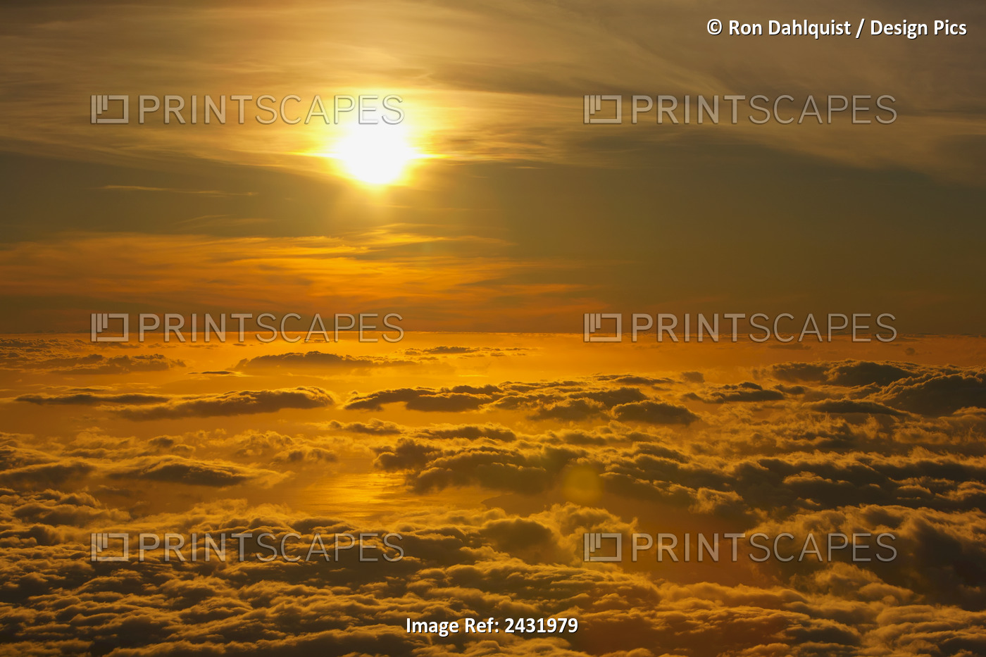 Sunset Viewed Above The Clouds At Haleakala National Park; Maui, Hawaii, United ...