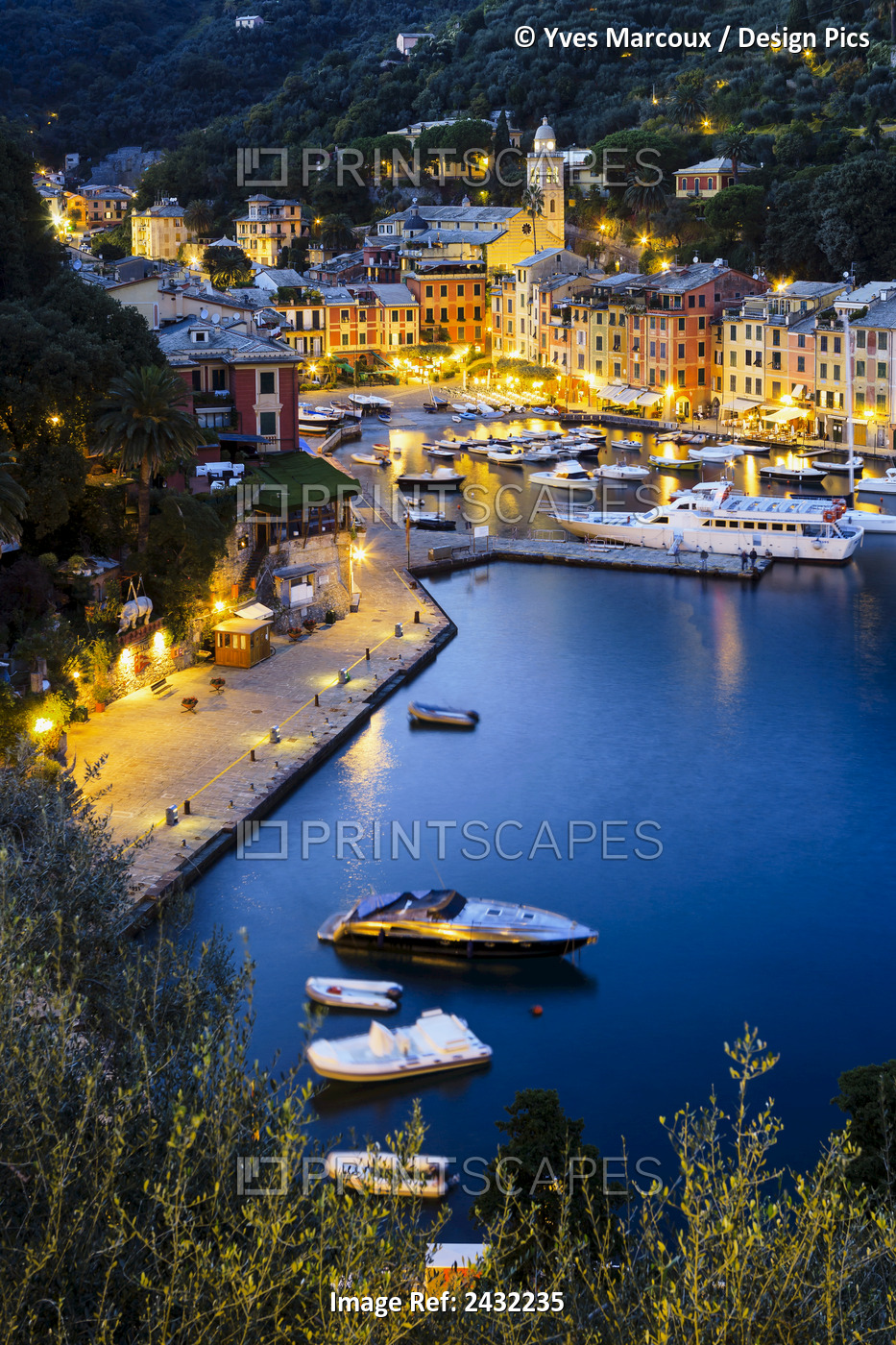 View Of The Harbour At Dusk; Portofino, Liguria, Italy