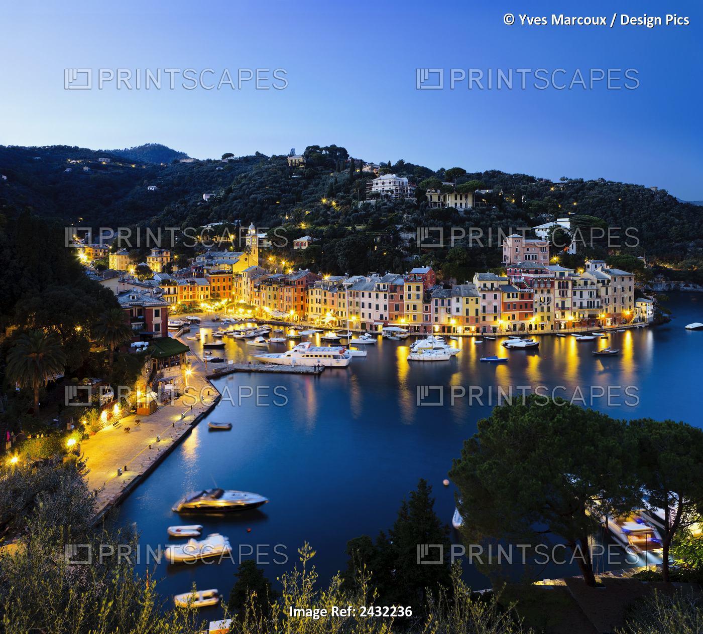 View Of The Harbour At Dusk; Portofino, Liguria, Italy