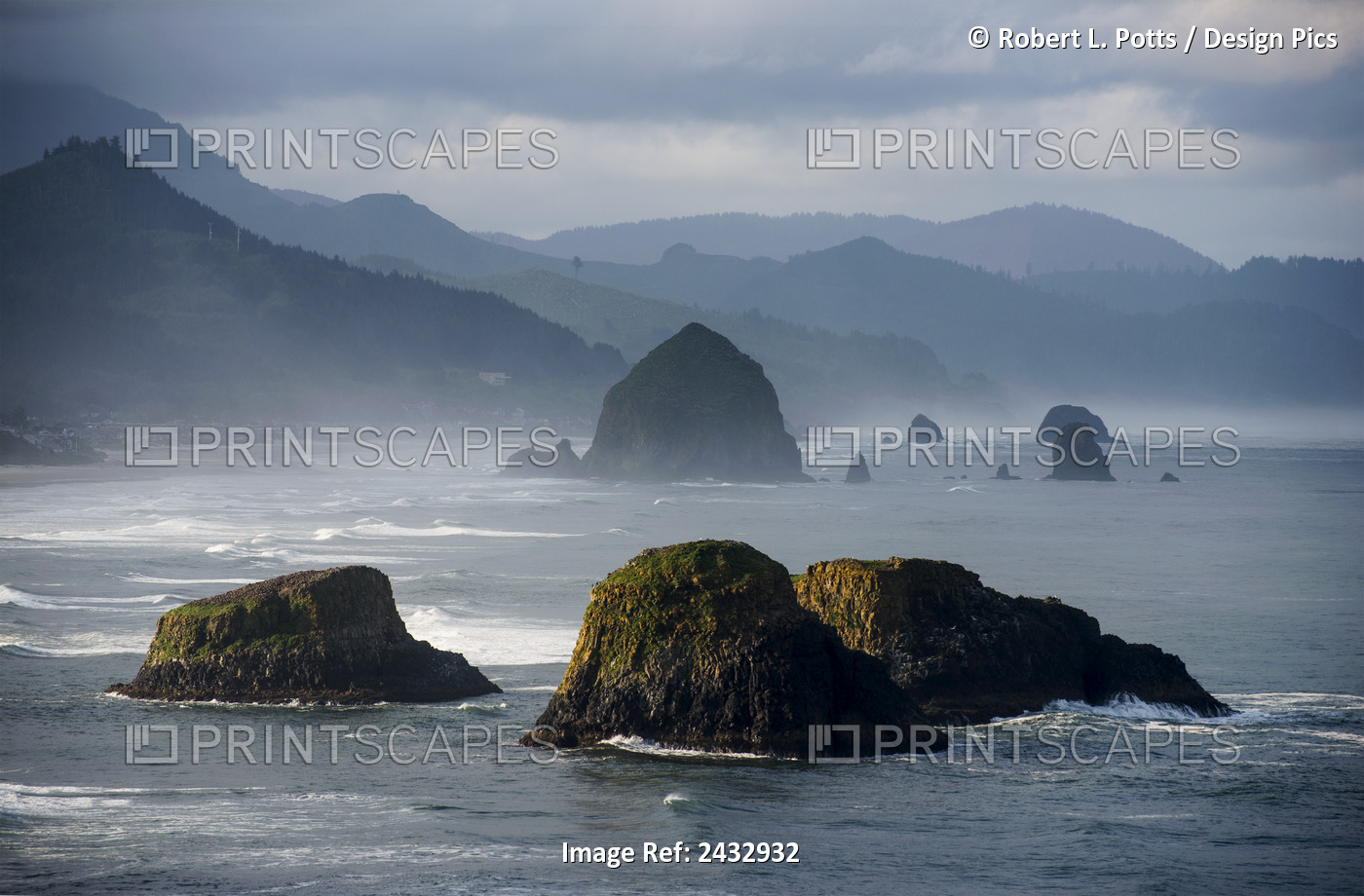 Spectacular Coastal Scenery Is Found At Ecola State Park; Cannon Beach, Oregon, ...