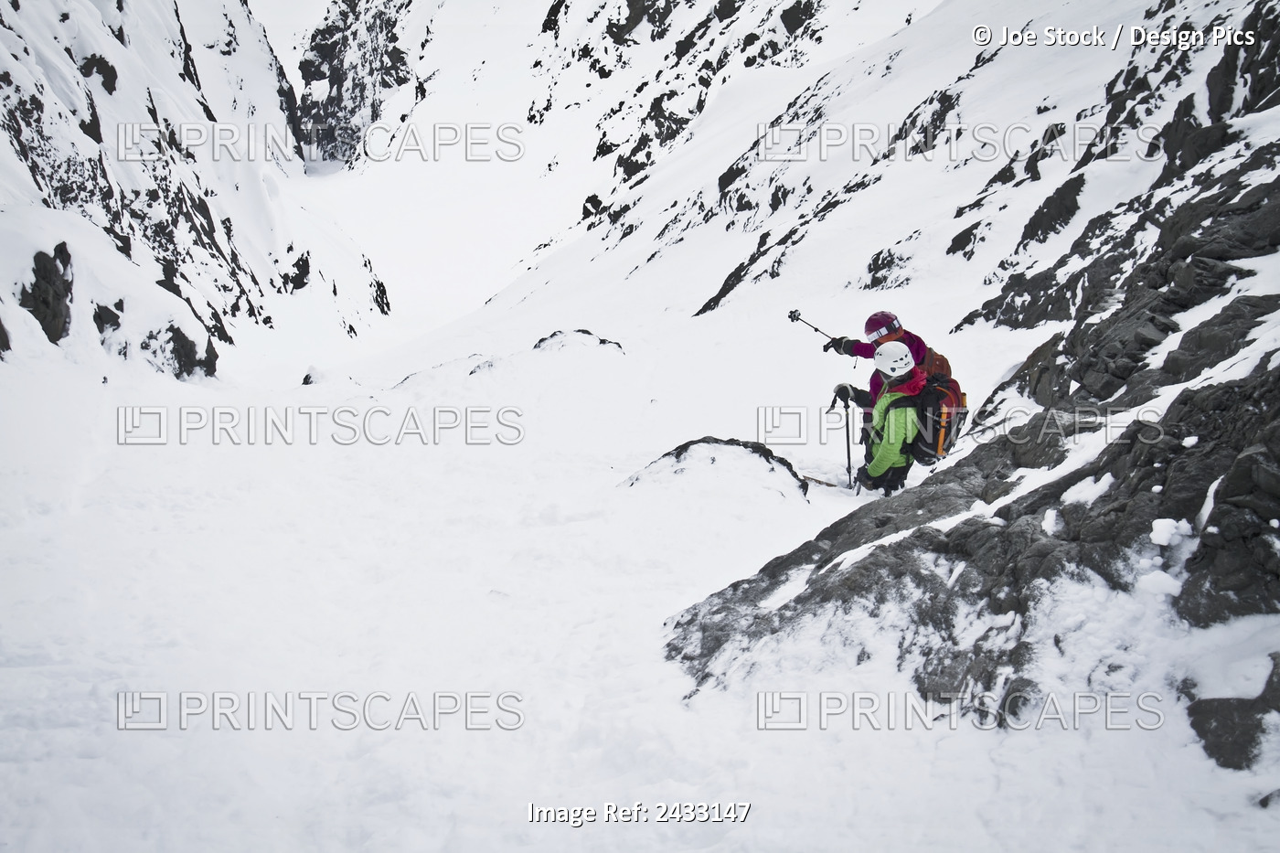 Backcountry Ski Mountaineering On Peeking Mountain, Western Chugach Mountains, ...