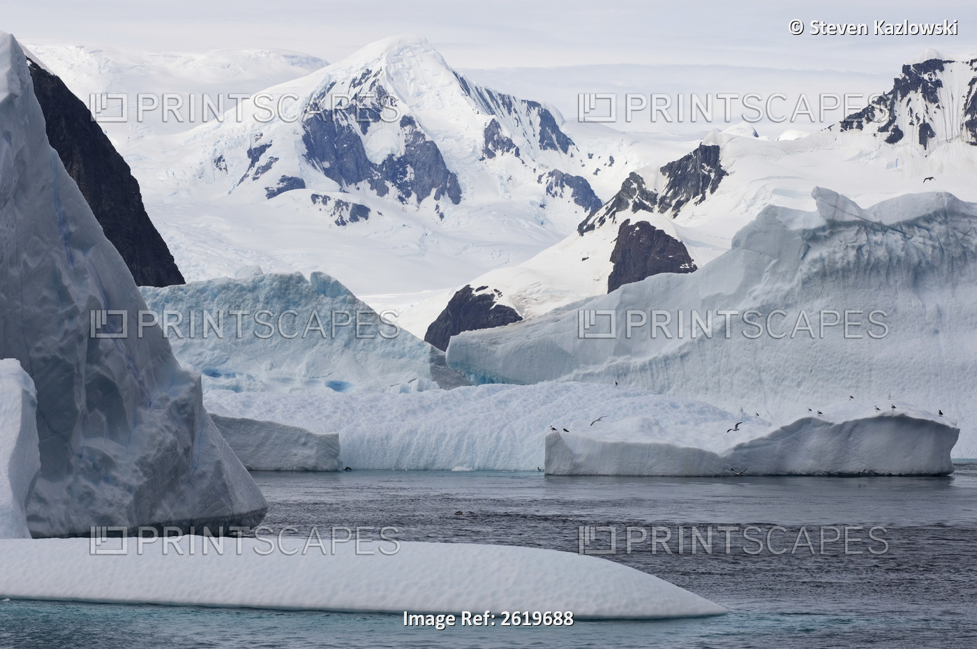 Iceberg Along The Western Antarctic Peninsula, Antarctica, Southern Ocean