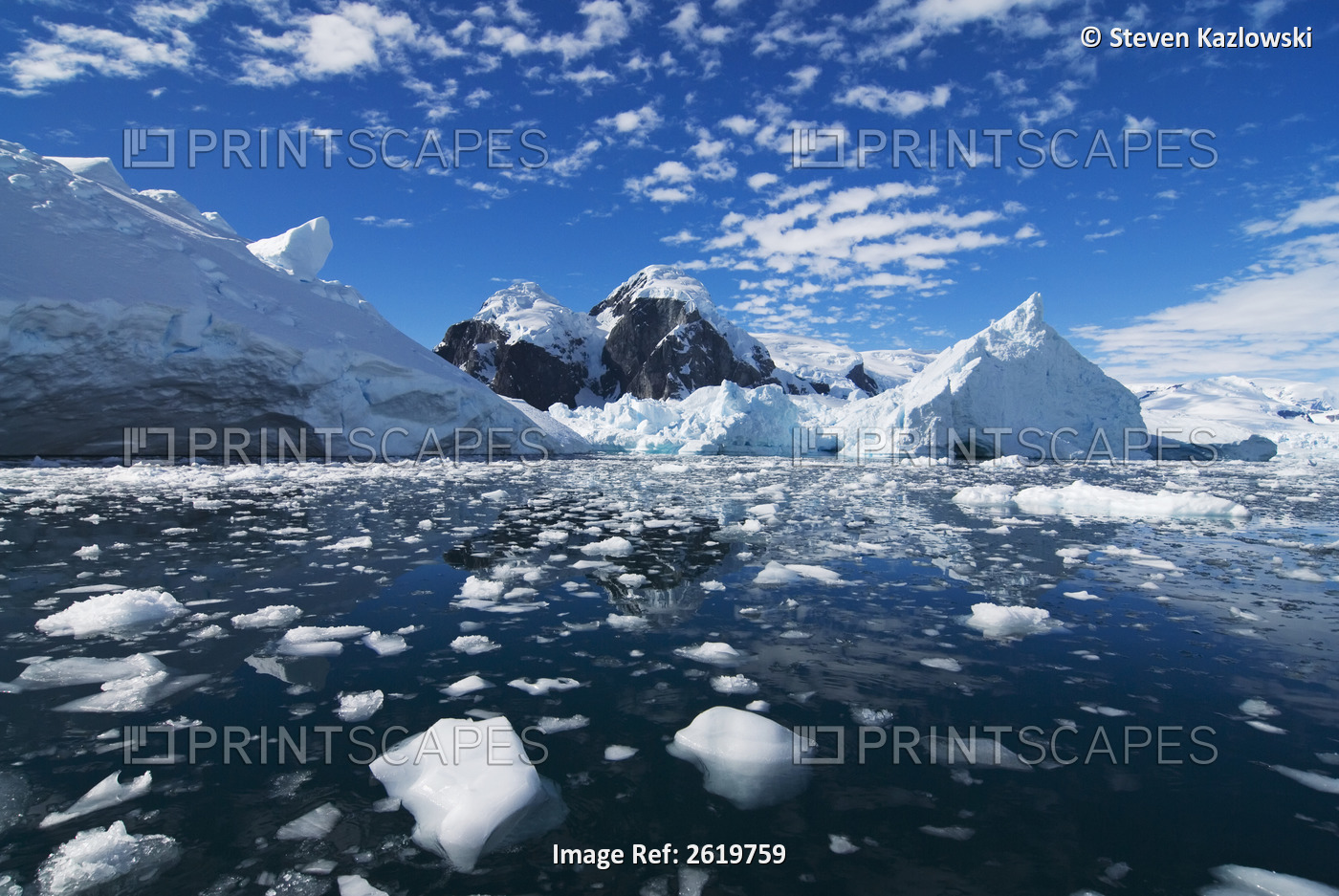 Glacier Along The Western Antarctic Peninsula, Antarctica, Southern Ocean