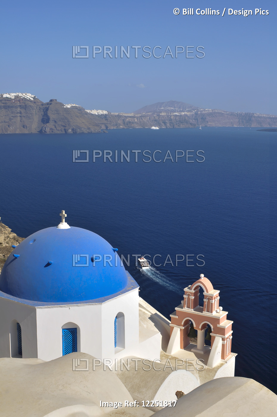 The Town Of Fira, The Capital Of The Island Of Santorini (Classically Thera, ...