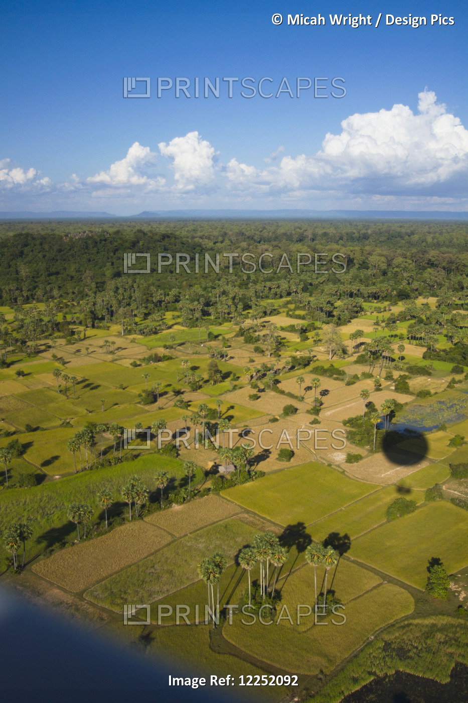 Aerial Views Over The Cambodian Ruins Of Angkor Wat; Siem Reap, Cambodia