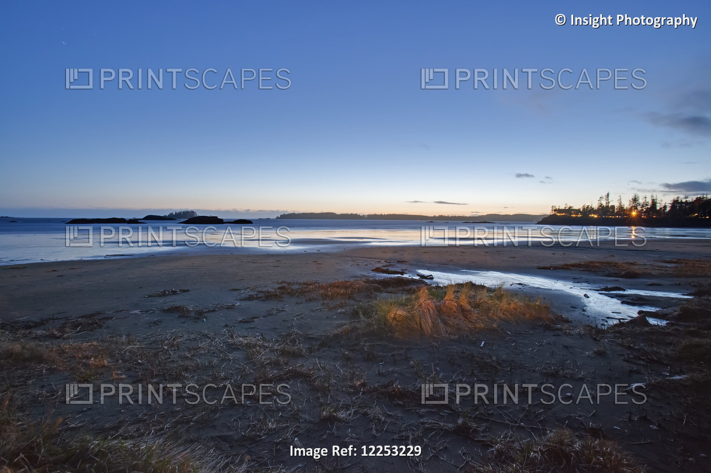 Mackenzie Beach At Twilight; Tofino, Vancouver Island, British Columbia, Canada