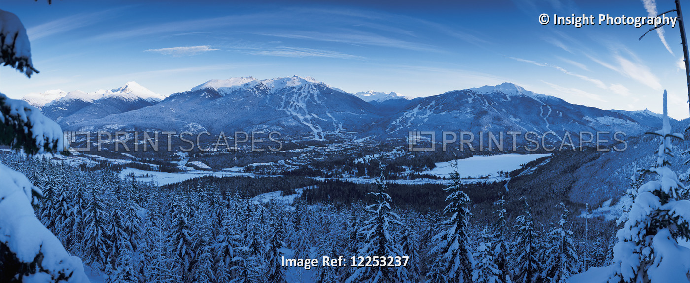 Panorama Of Blackcomb Mountain; Whistler, British Columbia, Canada