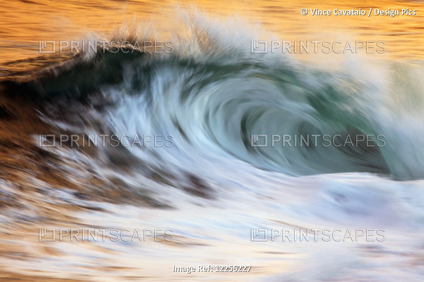 Motion Blur Of Wave; Hawaii, United States Of America