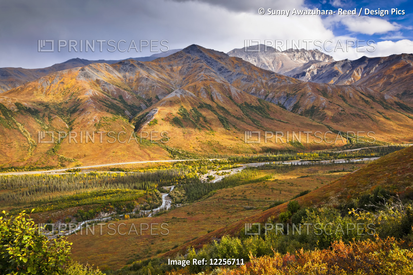 Scenic View Of Brooks Range, Dietrich River And The Dalton Highway, Gates Of ...