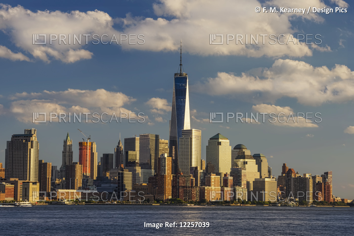 World Trade Center And Lower Manhattan At Sunset As Viewed From Hoboken, New ...