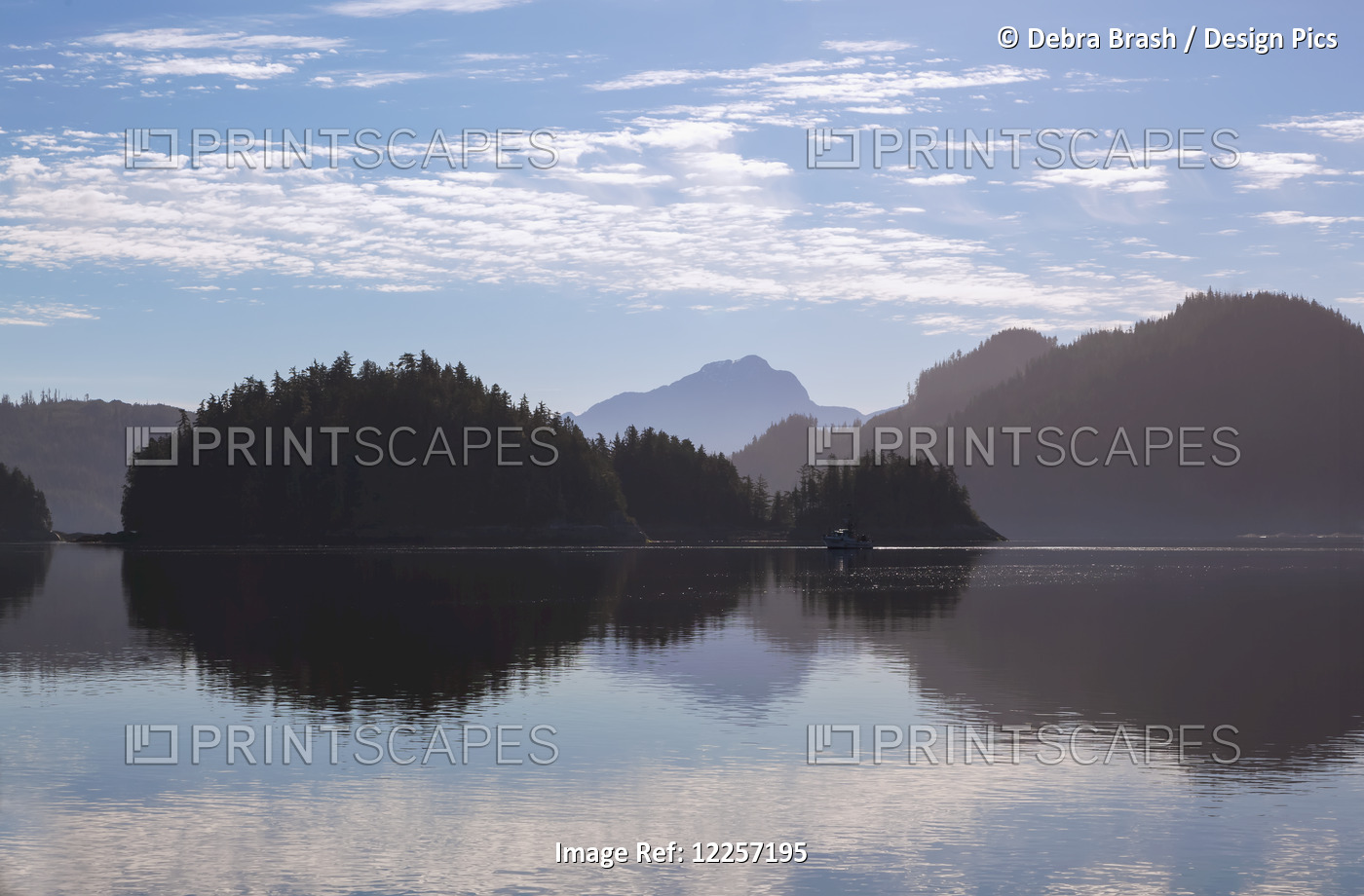 Islands In The Broughton Archipelago Marine Park In Coastal British Columbia; ...