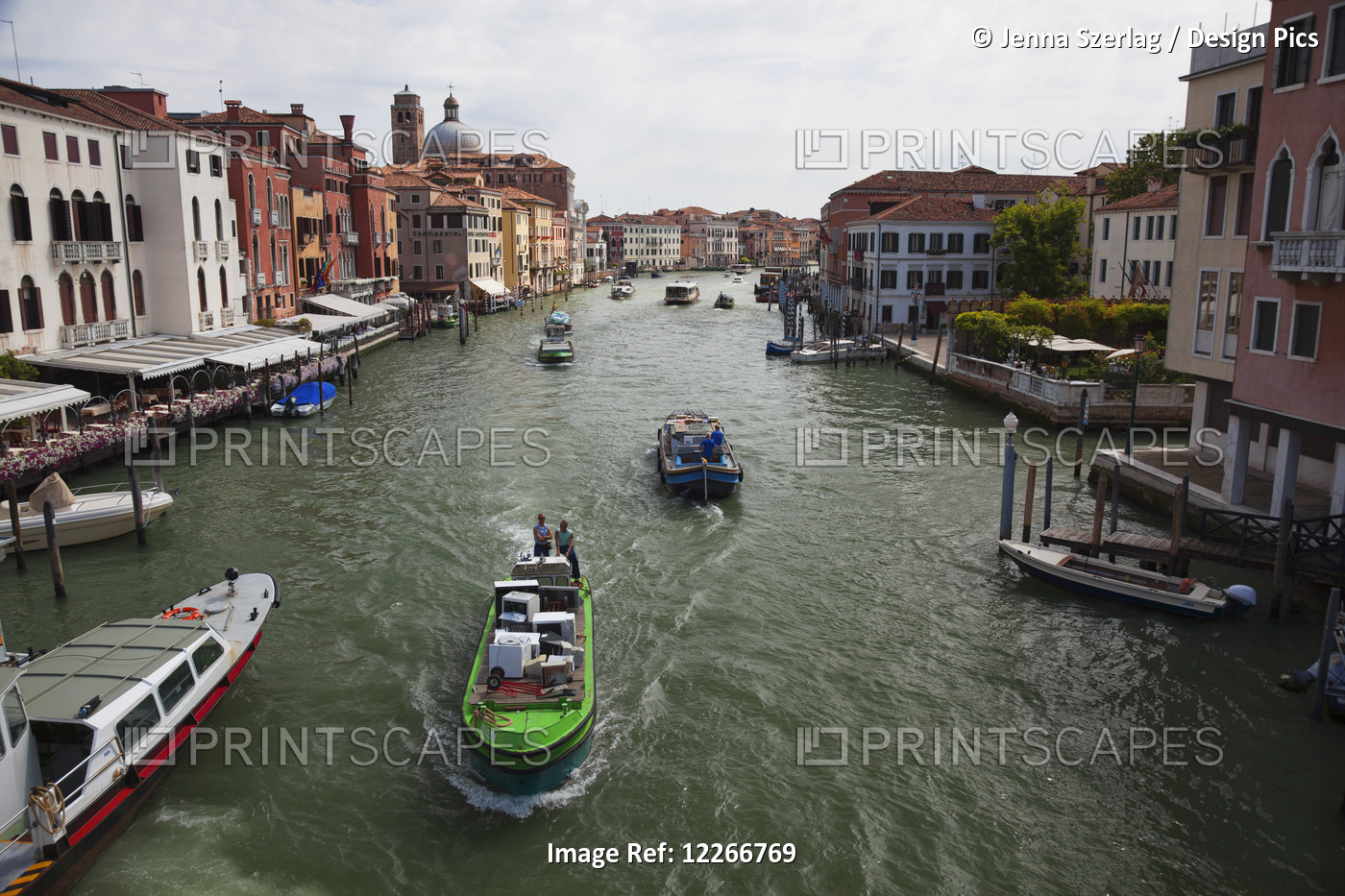 Boats On The Grand Canal; Venice, Italy