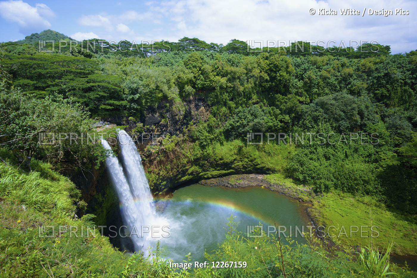 Wailua Falls; Kauai, Hawaii, United States Of America