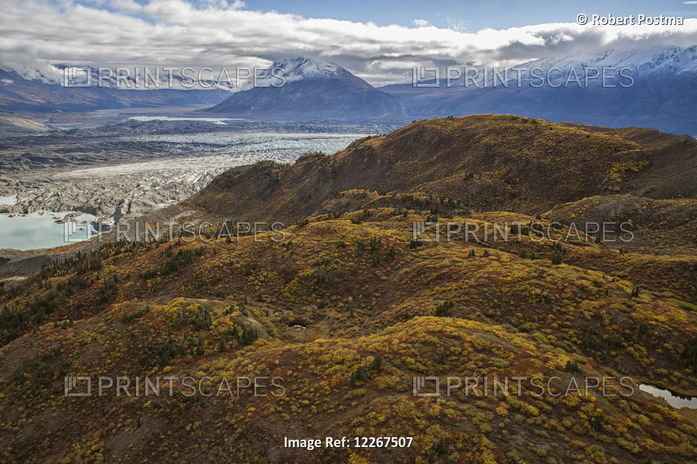 Kluane National Park And Reserve With Kaskawalsh Glacier And Mount Maxwell; ...