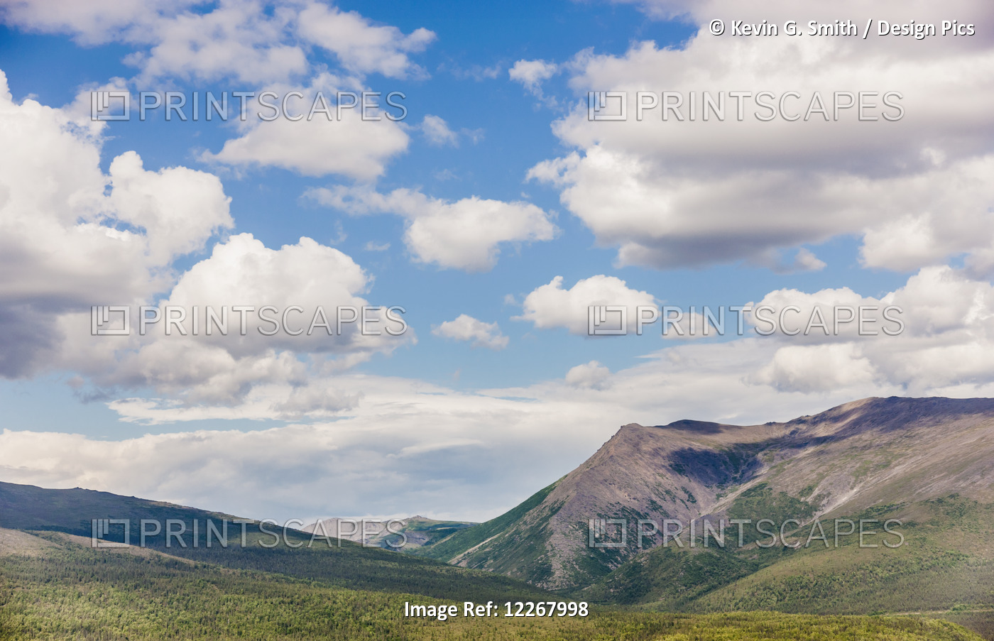 A View Of The Baird Mountains And Tundra Covered Hills, Shungnak, Arctic ...