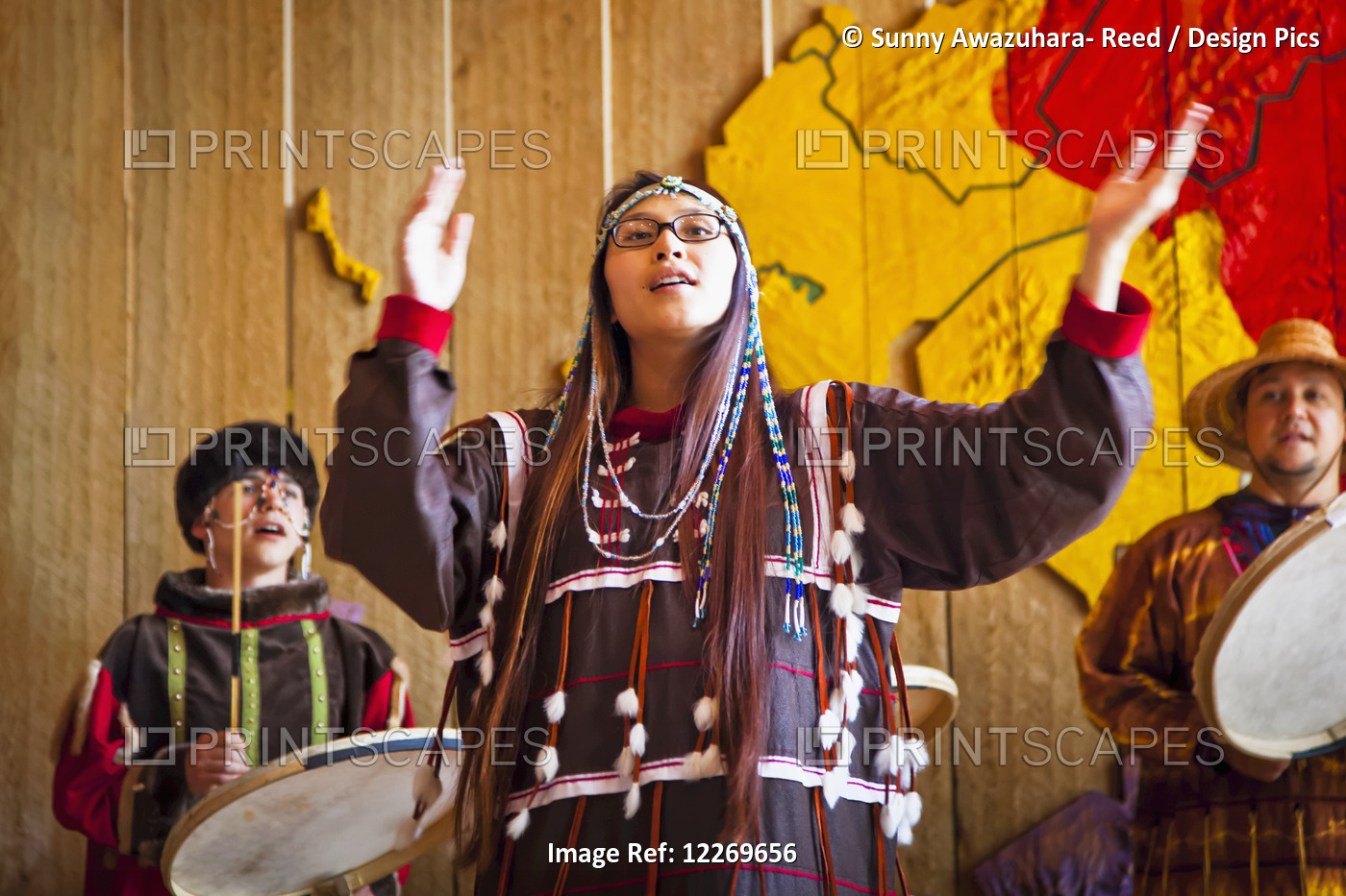 Native Dancers Perform At The Alaska Native Heritage Center In Anchorage, ...