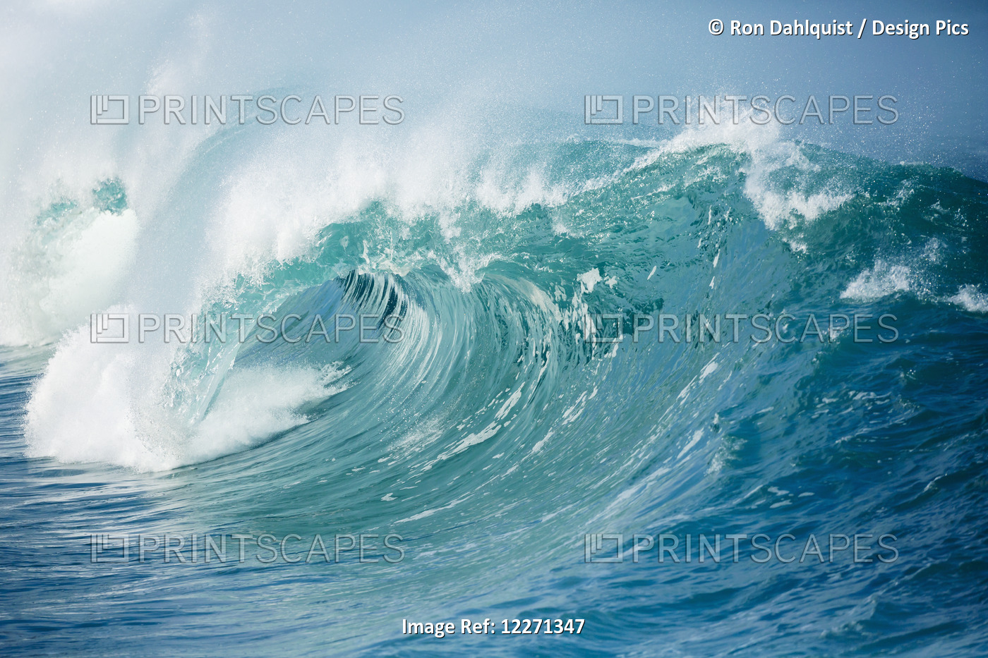 Waves Breaking On The North Shore In Waimea Bay; Oahu, Hawaii, United States Of ...