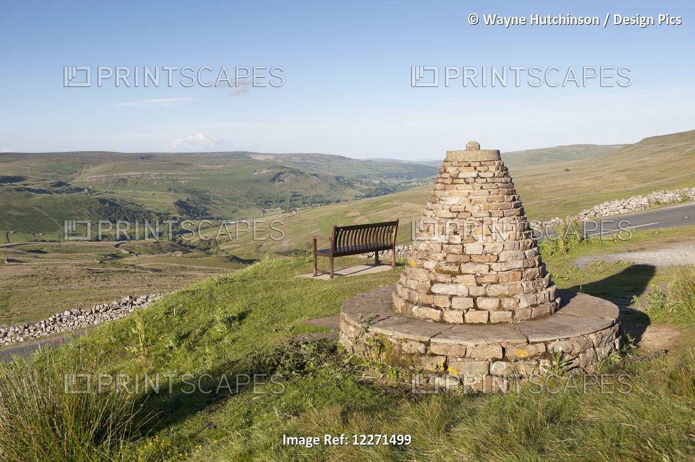 Millenium Cairn On The Buttertubs Pass, Swaledale, Marking The Boundary Of ...