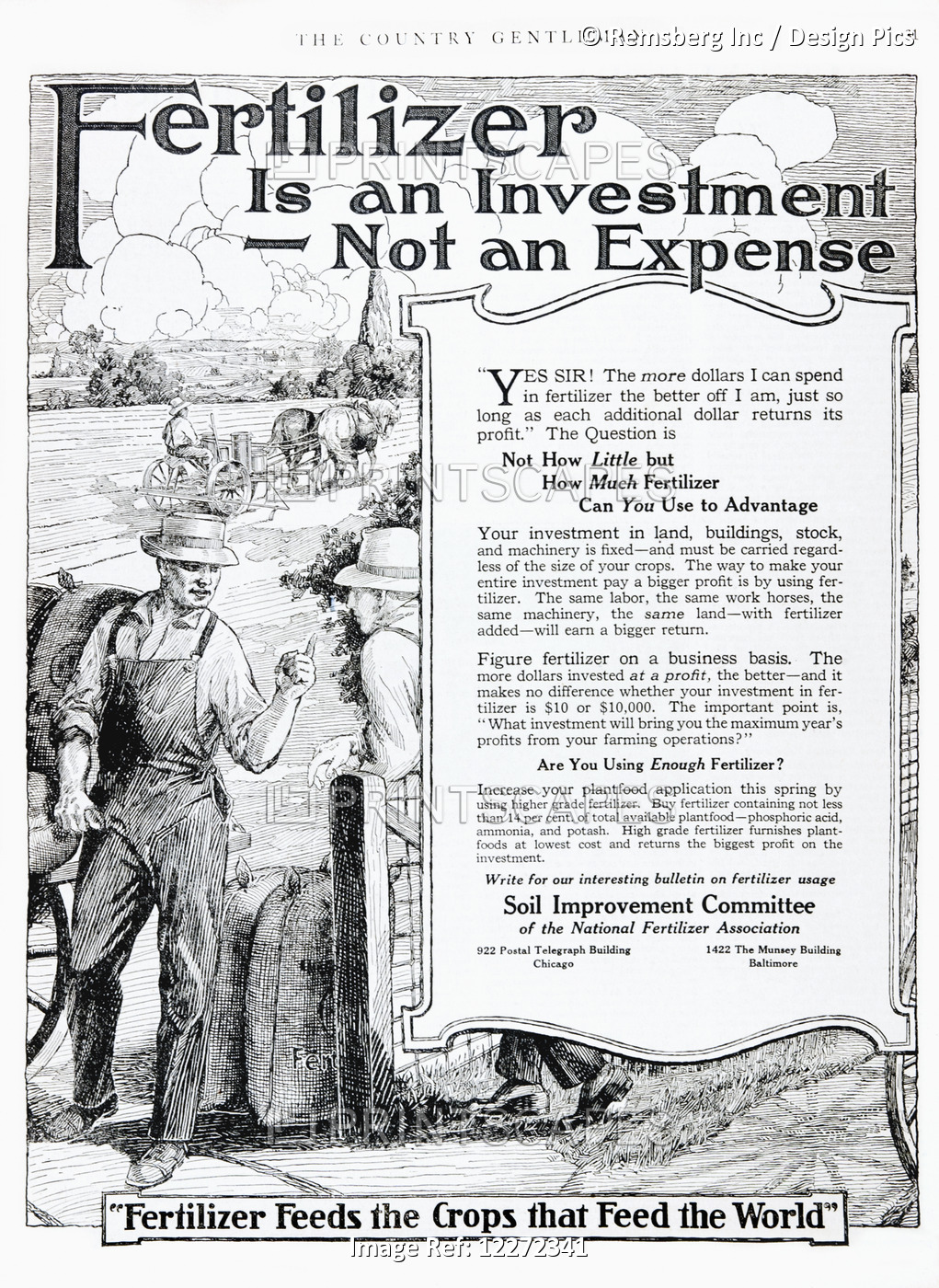 Historic Fertilizer Advertisement From Early 20th Century Magazine.
