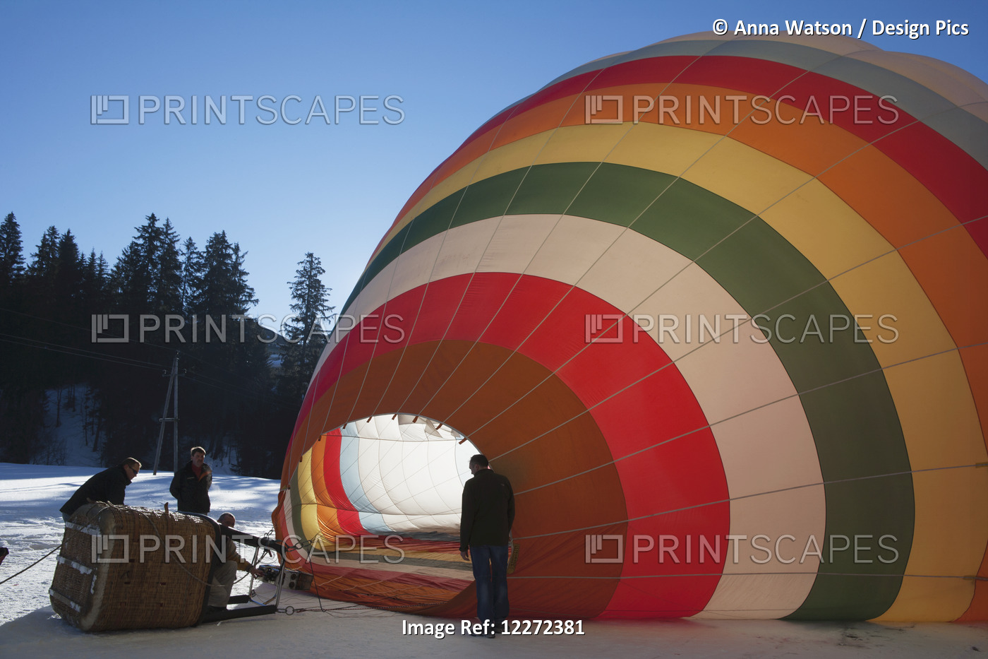 Hot Air Balloons Readying For Lift-Off During The Ski Resort's Annual Hot Air ...