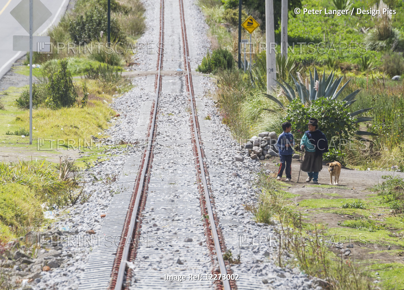Railway Tracks Between Ambato And Urbina, Tungurahua, Ecuador