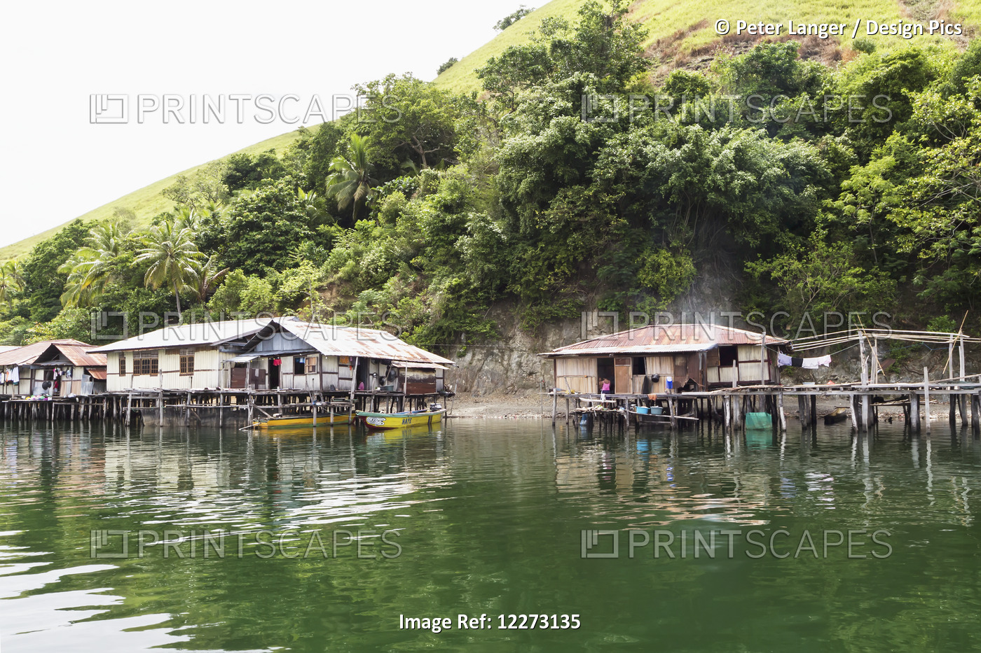 Stilt Houses In Kampung Ayapo, Lake Sentani, Papua, Indonesia
