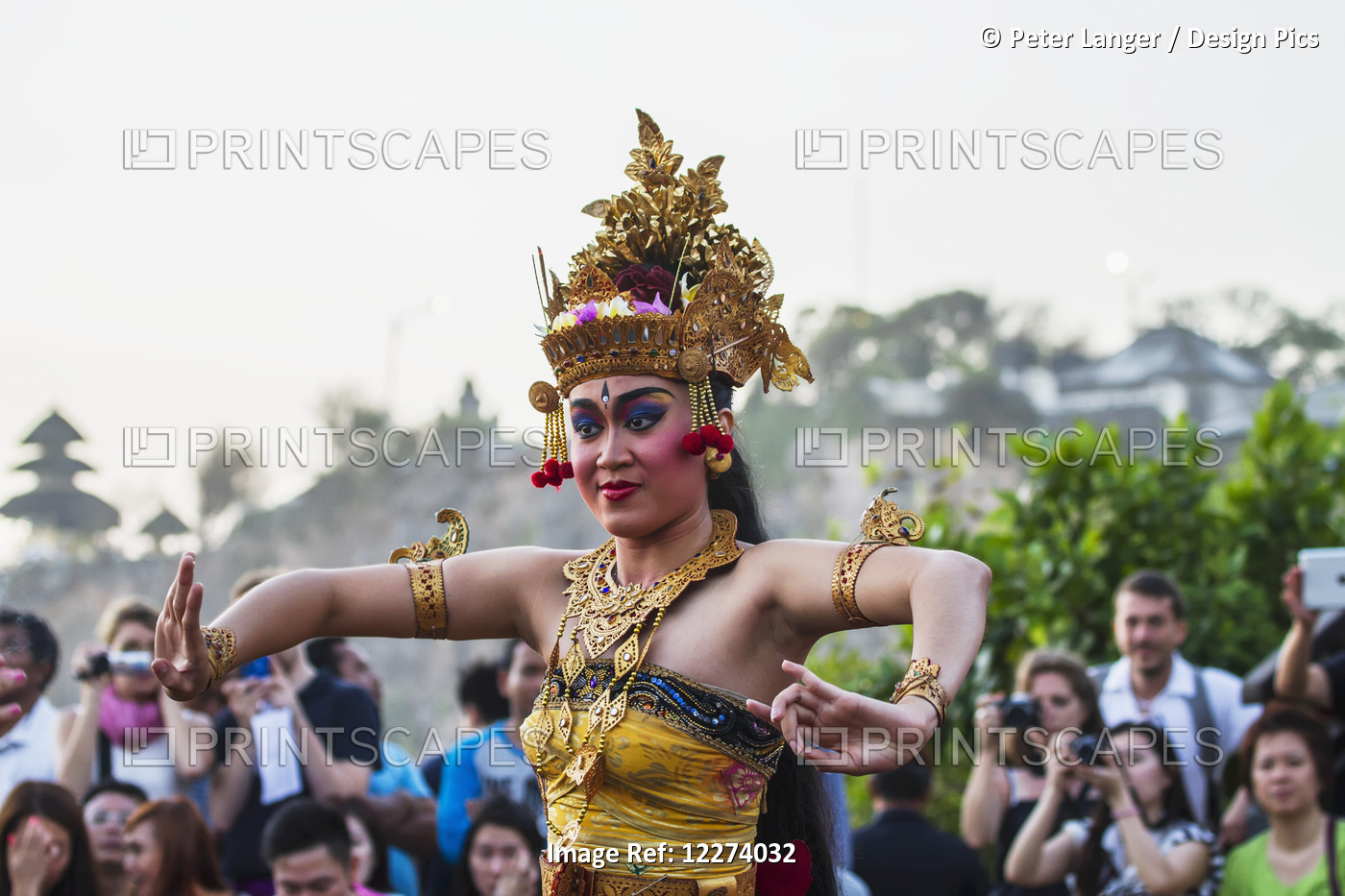 Balinese Dancers Using Codified Hand Positions And Gestures During A Kecak ...