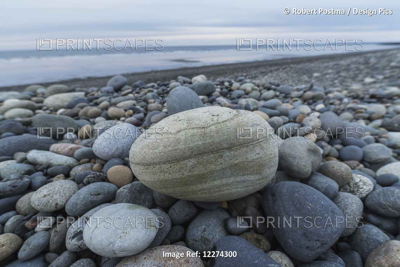Multi-Coloured Rocks Line The Shoreline At Agate Beach, Naikoon Provincial ...